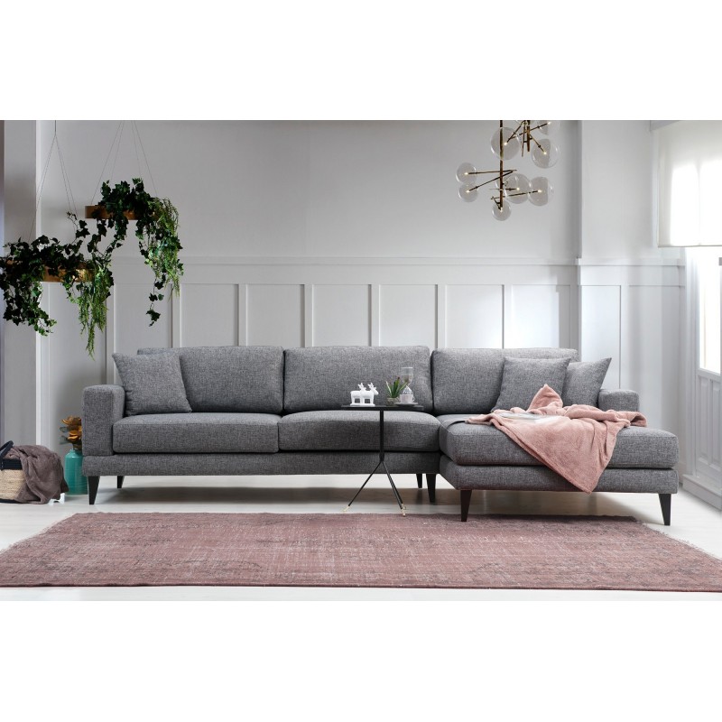 Corner Sofa-Bed Nordic Corner Right (L3+Chl) Dark Grey