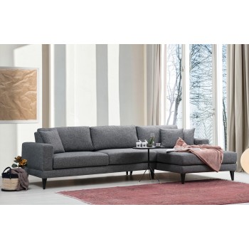 Corner Sofa-Bed Nordic Corner Right (L3+Chl) Dark Grey