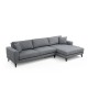 Corner Sofa-Bed Nordic Corner Right (L3+Chl) Dark Grey