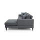 Corner Sofa-Bed Nordic Corner Right (L3+Chl) Dark Grey