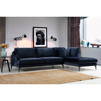 Corner Sofa Papira Corner Right (L3+Chl) - Navy Blue Navy Blue