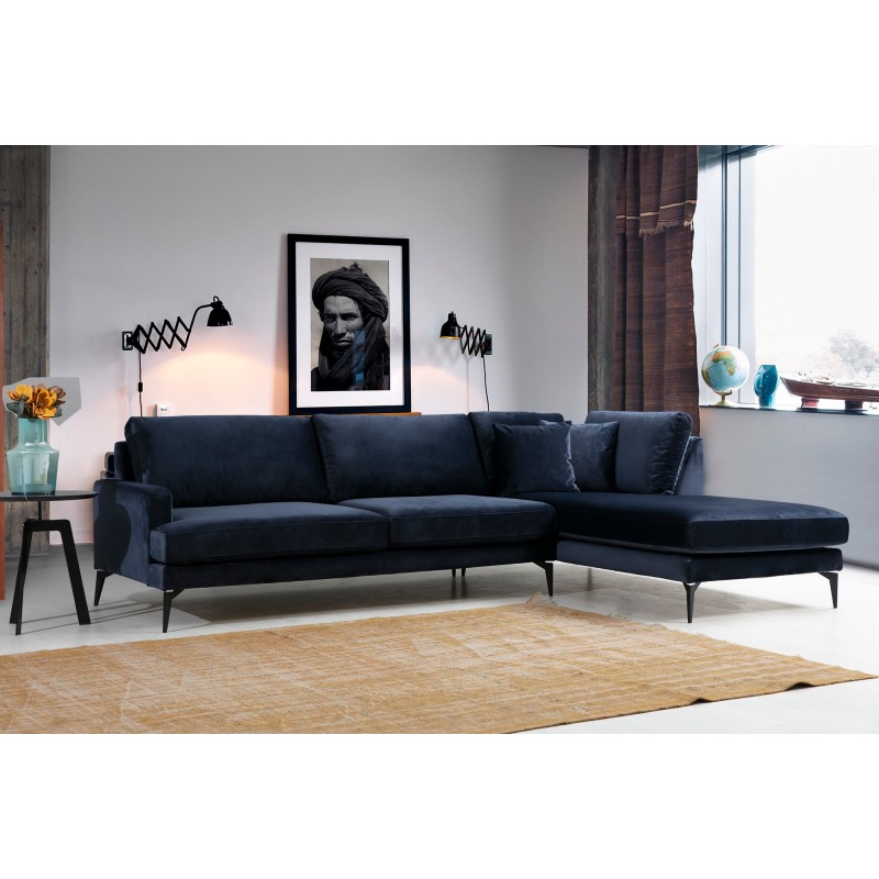 Corner Sofa Papira Corner Right (L3+Chl) - Navy Blue Navy Blue