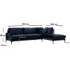 Corner Sofa Papira Corner Right (L3+Chl) - Navy Blue Navy Blue