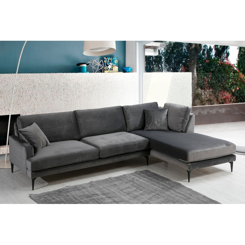Atelier del Sofa Corner Sofa Papira Corner Right (L3+Chl) - Anthracite Anthracite