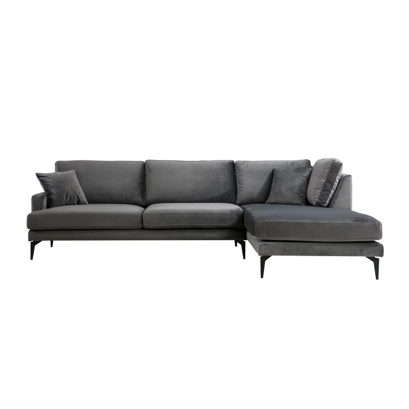 Atelier del Sofa Corner Sofa Papira Corner Right (L3+Chl) - Anthracite Anthracite