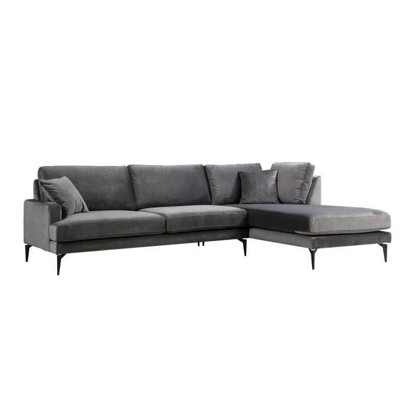 Atelier del Sofa Corner Sofa Papira Corner Right (L3+Chl) - Anthracite Anthracite