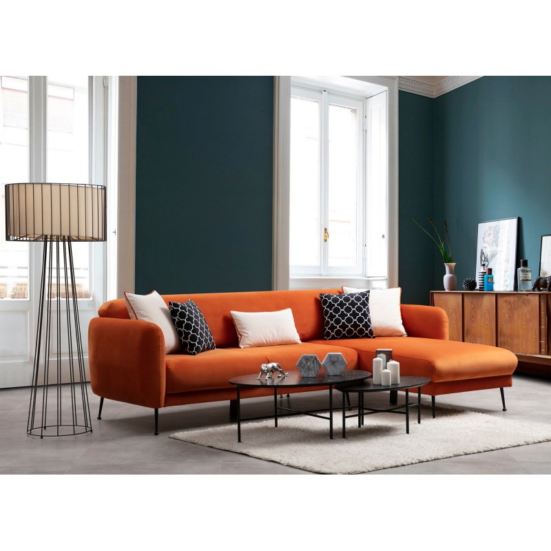 Corner Sofa-Bed Sevilla Corner Right (L3+Chl) Orange