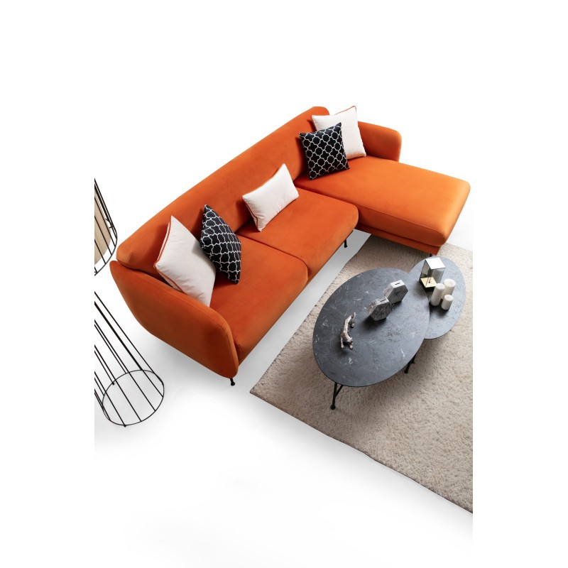Corner Sofa-Bed Sevilla Corner Right (L3+Chl) Orange