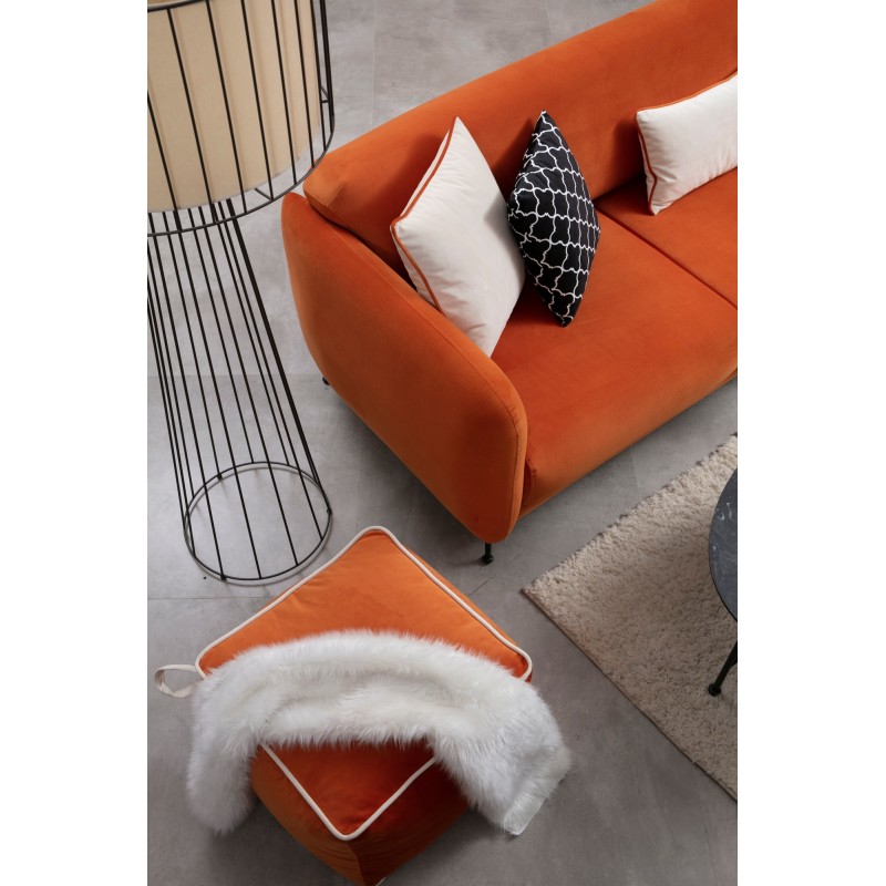 Corner Sofa-Bed Sevilla Corner Right (L3+Chl) Orange