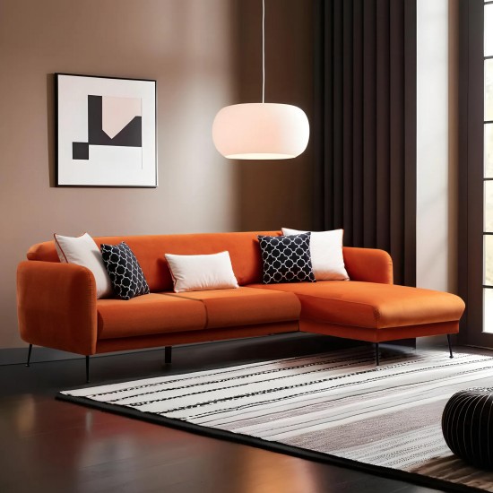 Corner Sofa-Bed Sevilla Corner Right (L3+Chl) Orange Corner Sofa-Bed Sevilla Corner Right (L3+Chl) Orange