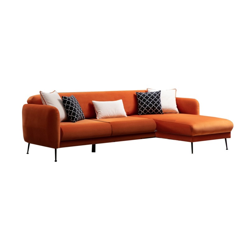 Corner Sofa-Bed Sevilla Corner Right (L3+Chl) Orange