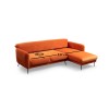 Corner Sofa-Bed Sevilla Corner Right (L3+Chl) Orange