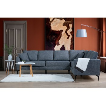 Corner Sofa Tempo Corner Right (L3+3) Dark Grey