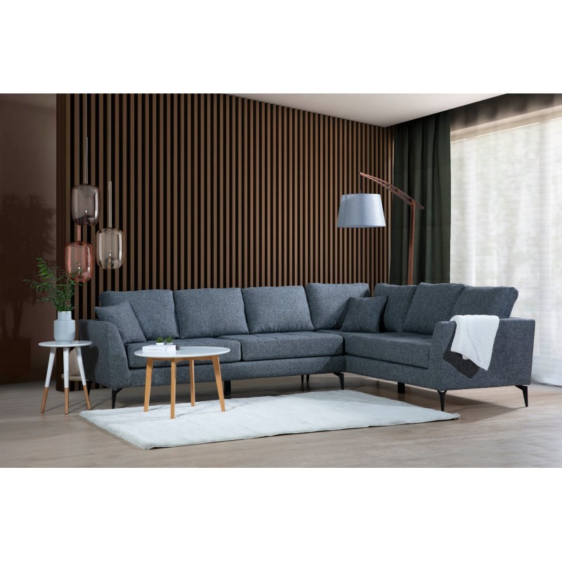 Corner Sofa Tempo Corner Right (L3+3) Dark Grey