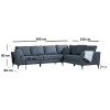 Corner Sofa Tempo Corner Right (L3+3) Dark Grey