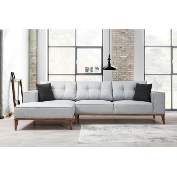 Corner Sofa-Bed Montana Corner Left (Chl+3R) Light Grey