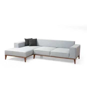 Corner Sofa-Bed Montana Corner Left (Chl+3R) Light Grey