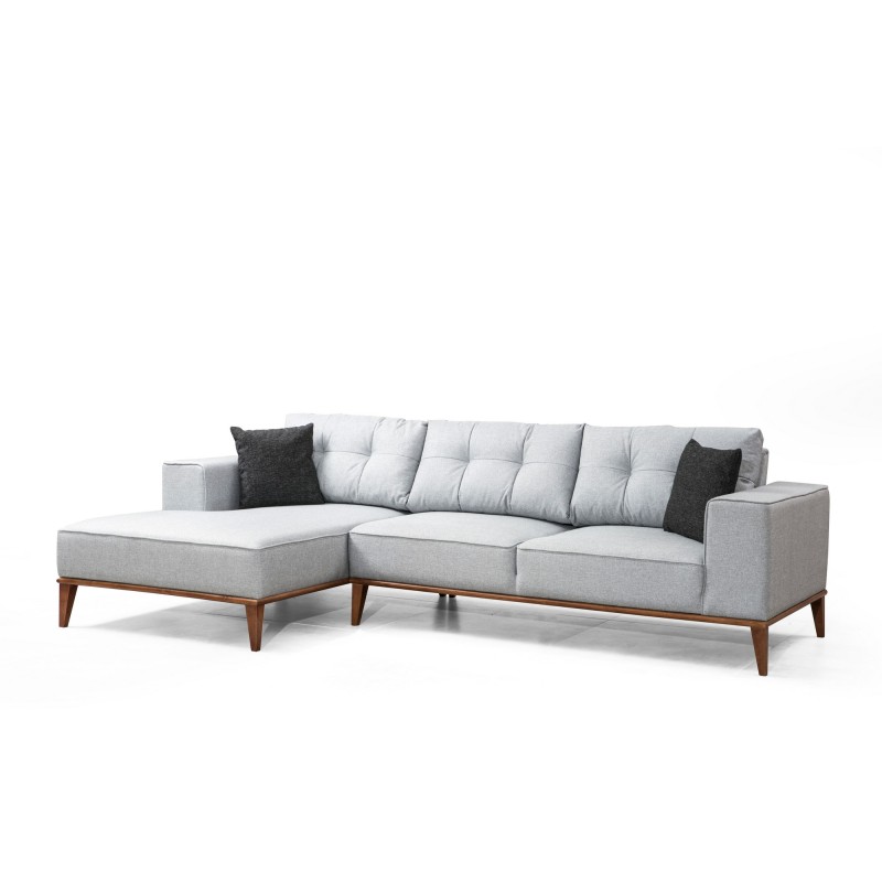 Corner Sofa-Bed Montana Corner Left (Chl+3R) Light Grey