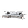 Corner Sofa-Bed Montana Corner Left (Chl+3R) Light Grey