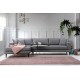 Corner Sofa-Bed Nordic Corner Left (Chl+3R) Dark Grey