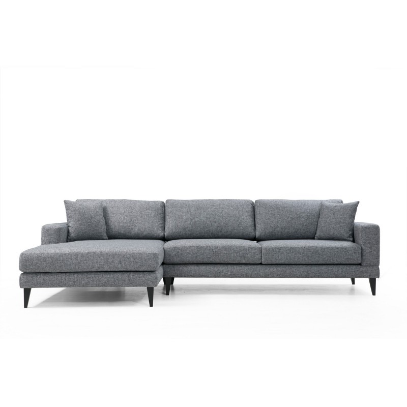 Corner Sofa-Bed Nordic Corner Left (Chl+3R) Dark Grey