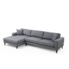 Corner Sofa-Bed Nordic Corner Left (Chl+3R) Dark Grey