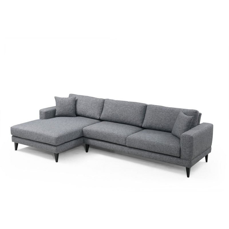Corner Sofa-Bed Nordic Corner Left (Chl+3R) Dark Grey