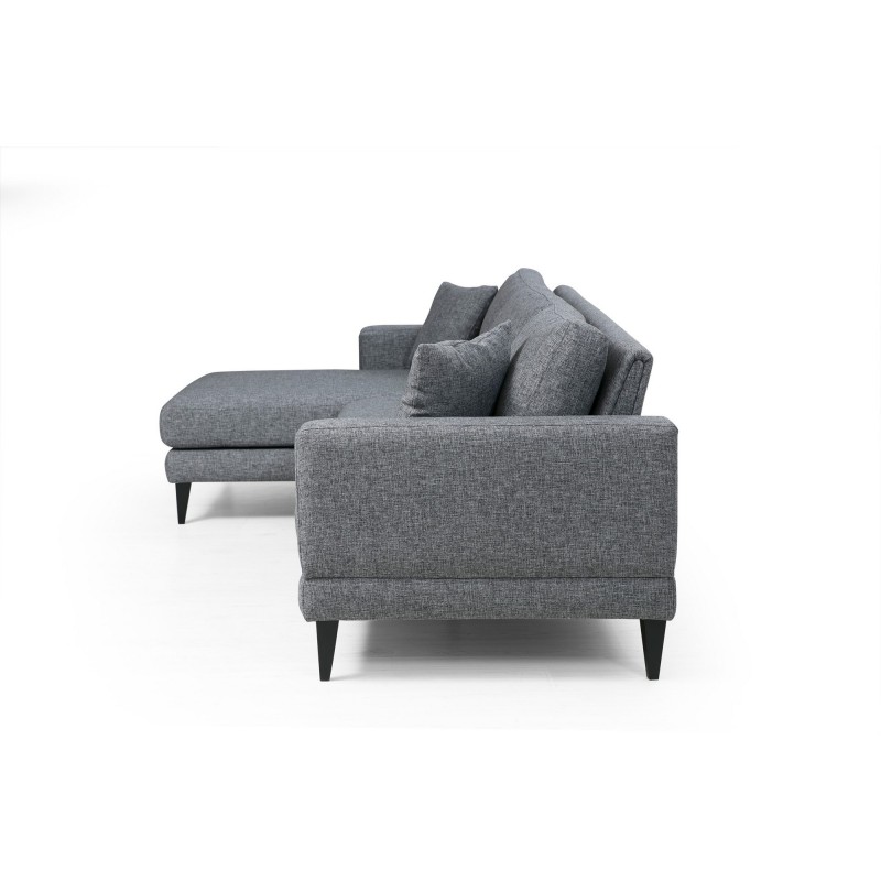 Corner Sofa-Bed Nordic Corner Left (Chl+3R) Dark Grey