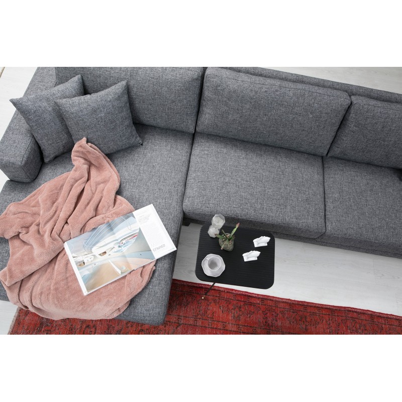 Corner Sofa-Bed Nordic Corner Left (Chl+3R) Dark Grey