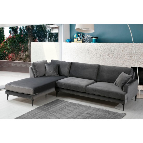 Corner Sofa Papira Corner Left (Chl+3R) - Anthracite Anthracite Corner Sofa Papira Corner Left (Chl+3R) - Anthracite Anthracite
