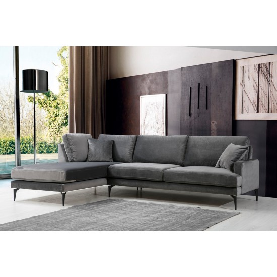 Corner Sofa Papira Corner Left (Chl+3R) - Anthracite Anthracite Corner Sofa Papira Corner Left (Chl+3R) - Anthracite Anthracite