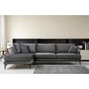 Corner Sofa Papira Corner Left (Chl+3R) - Anthracite Anthracite