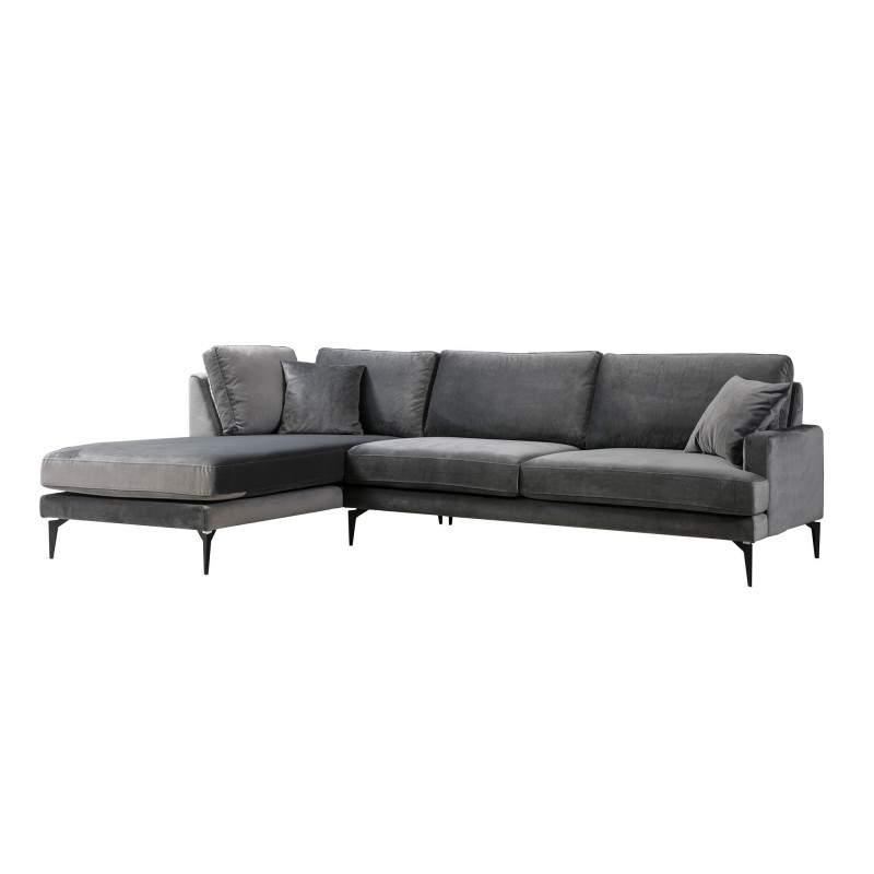 Corner Sofa Papira Corner Left (Chl+3R) - Anthracite Anthracite