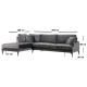Corner Sofa Papira Corner Left (Chl+3R) - Anthracite Anthracite Corner Sofa Papira Corner Left (Chl+3R) - Anthracite Anthracite