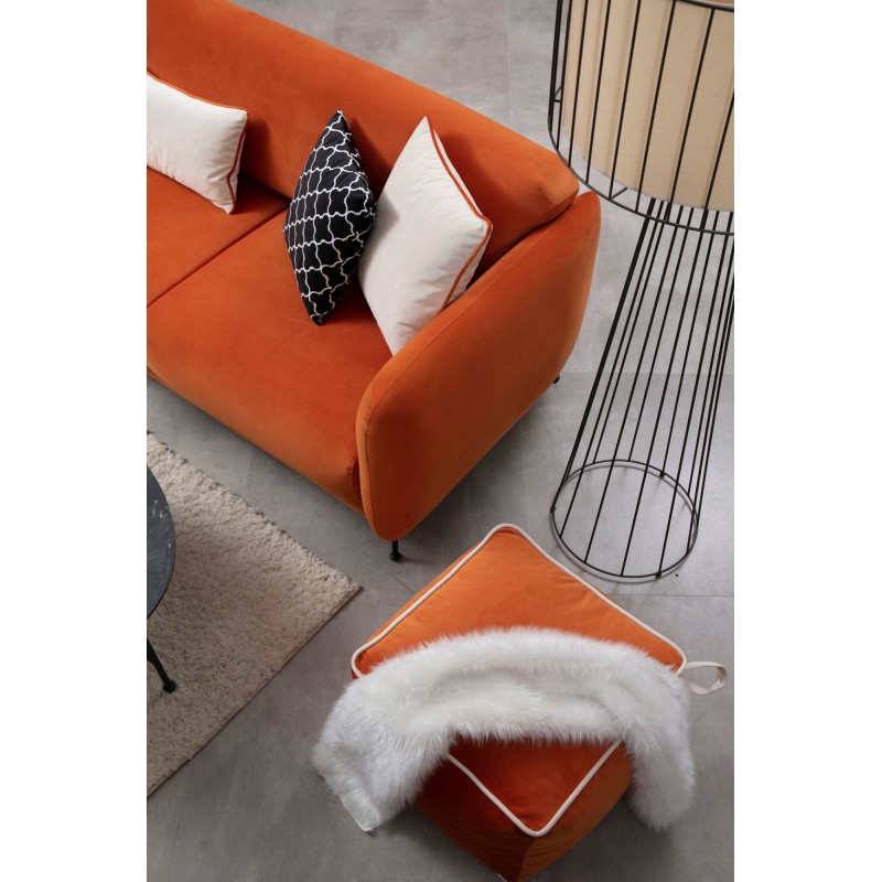 Corner Sofa-Bed Sevilla Corner Left (Chl+3R) Orange