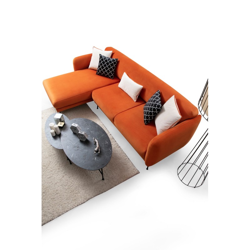 Corner Sofa-Bed Sevilla Corner Left (Chl+3R) Orange