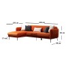 Corner Sofa-Bed Sevilla Corner Left (Chl+3R) Orange