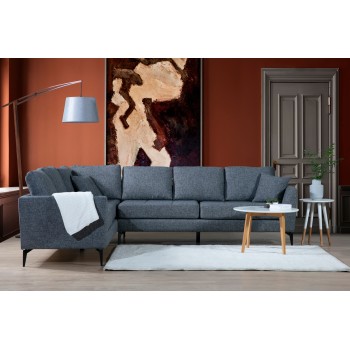 Corner Sofa Tempo Corner Left (3+3R) Dark Grey