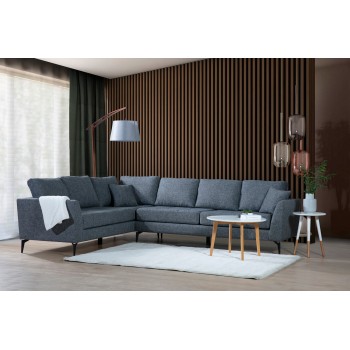 Corner Sofa Tempo Corner Left (3+3R) Dark Grey