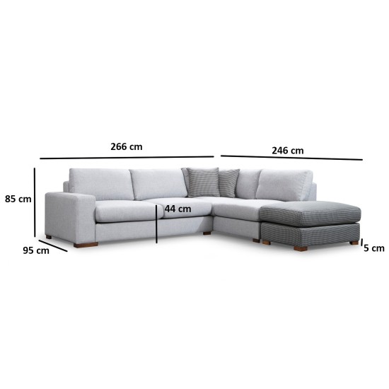 Corner Sofa Loop 2 Grey
Light Grey