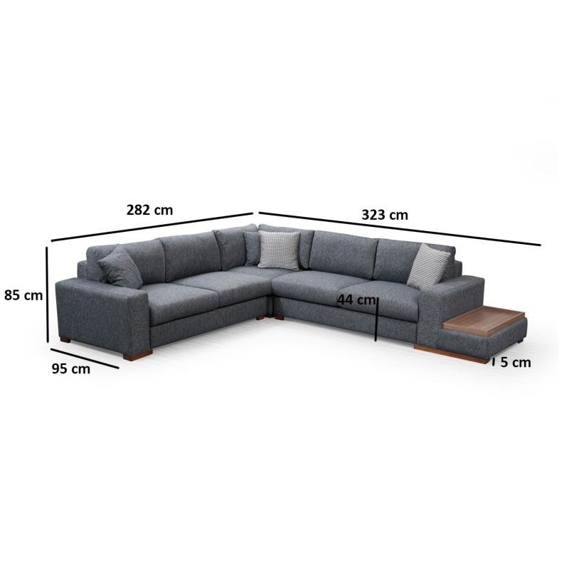 Corner Sofa Loop 5 Anthracite