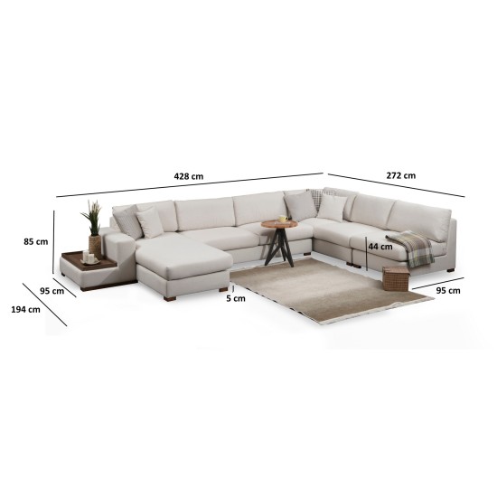 Corner Sofa Loop 10 White