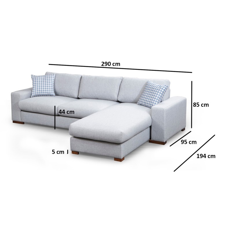 Corner Sofa Loop 12 Light Grey