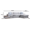Corner Sofa Loop 15 Light Grey