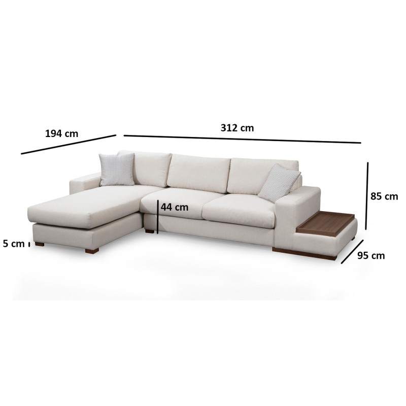 Corner Sofa Loop 18 White