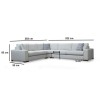 Corner Sofa Loop 20 White