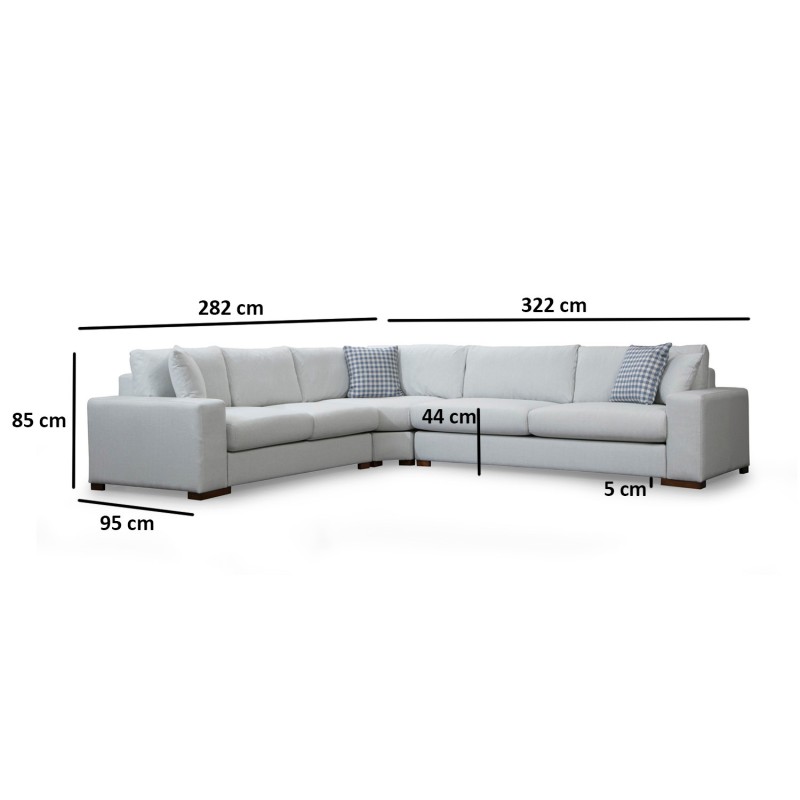 Corner Sofa Loop 20 White