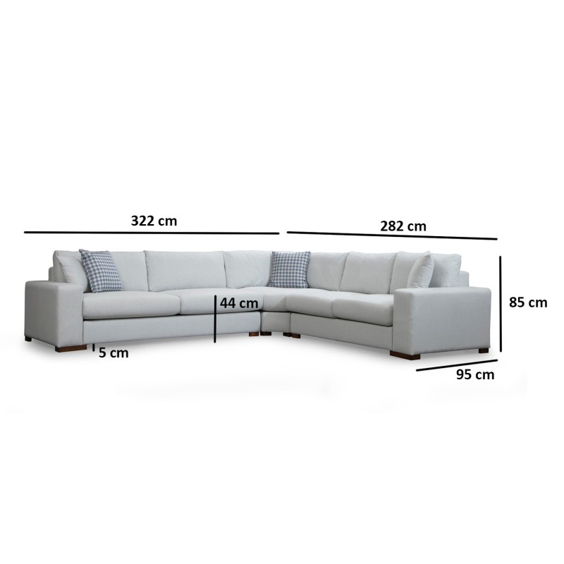 Corner Sofa Loop 22 White