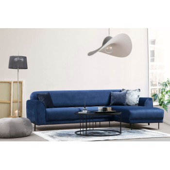 Corner Sofa-Bed Image Corner Right ( L3-Chl ) - Navy Blue Navy Blue