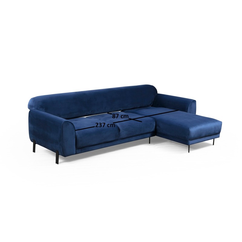Corner Sofa-Bed Image Corner Right ( L3-Chl ) - Navy Blue Navy Blue